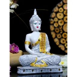 GW CREATIONS Grey Buddha Figurine Showpiece-picture-15