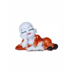 GW CREATIONS Orange & White Buddha Figurine Showpiece-picture-14