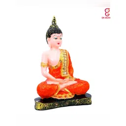 GW CREATIONS Orange Buddha Figurine Showpiece-picture-18
