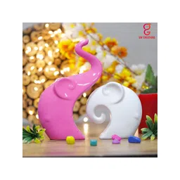 GW CREATIONS Pink & White 2 Pieces Figurine Showpieces-picture-34