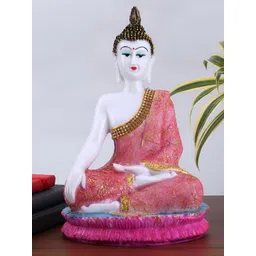 GW CREATIONS Pink & White Buddha Idol Showpiece-picture-14