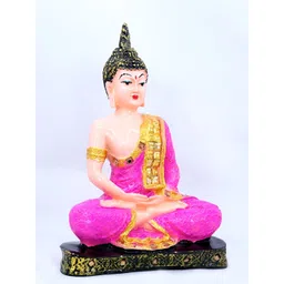 GW CREATIONS Pink Cream Buddha Showpiece-picture-23