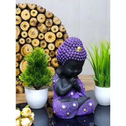 GW CREATIONS Purple & Black Textured Buddha Idol Showpiece-picture-35
