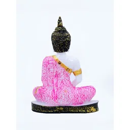 GW CREATIONS White & Pink Buddha Idol Showpiece image 4