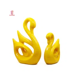 GW CREATIONS Yellow 2 Pieces Birds Figurine Showpieces-picture-14