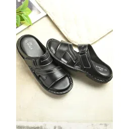 GWALK Men Black Comfort Sandals-picture-29