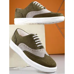GWALK Men Colourblocked Suede Brogues-picture-16