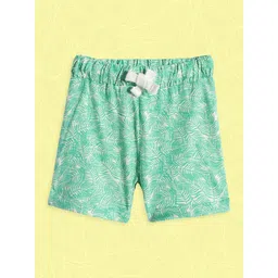H By Hamleys Boys Green Printed Pure Cotton Shorts-picture-20
