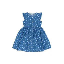 H by Hamleys Girls Blue Floral A Line Dress-picture-40