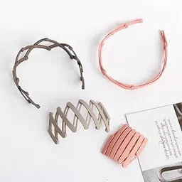 H-STYLE STORE Matte Foldable Headbands for Women & Girls | Compact Portable Non Slip Comb Hair Band with Retractable Teeth | Multicolor - Set of 1-picture-12