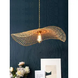 HABERE INDIA Beige Bamboo Pendant Lampshade-picture-36