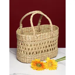 HABERE INDIA Beige Fruits & Vegetable Storage Basket-picture-24