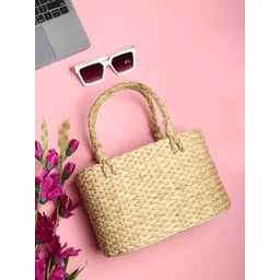 HABERE INDIA Beige Grass Storage Basket-picture-21