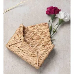 habereindia Beige Seagrass Solid 7.09 x 2.36 Inches Storage Basket by Habere India-picture-11