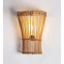 habereindia Classic Rattan Wall Light (Brown)-picture-45