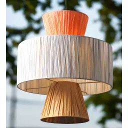 habereindia Conical Raffia Hanging Light (Multicolour)-picture-37