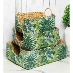 habereindia Multicolor Natural Fibre Set of 3 Basket-picture-40