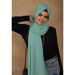 habibisfashion Solid Chiffon Women Blue Scarf, Fancy Scarf, Stole-picture-22