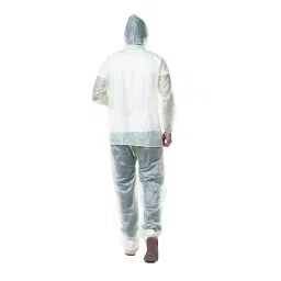 HACER Plastic Material Transparent Green Hooded Raincoat for Men's Free Size, EX-RC-11-N-picture-37