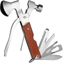 Hacer Silver Stainless Steel 10 in 1 Multi-Functional Camping Pocket Hand Tool Set-picture-11