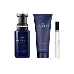 Hackett Set Of 3 Essential Eau De Parfum - 100 ml, Shower Gel 100 ml & Pen Spray - 10 ml-image-1
