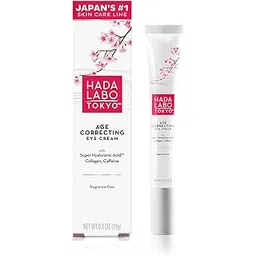 Hada Labo Tokyo Age Correcting Eye Cream 0.5 Fluid Ounce - with Super Hyaluronic Acid, Caffeine, Collagen and Light Diffusing Pigments - lightweight anti-aging eye cream, non-greasy, fragrance free-picture-41