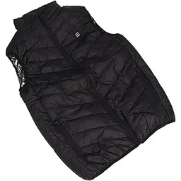 haibing Electric Heating Vest Black 3 Gear Adjustment USB Plug Men's Thermal Vest for Camping (M)-picture-50