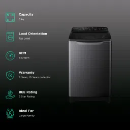 Haier 8 Kg 5 Star Fully Automatic Top Load Washing Machine (HSW80-678ES8NOIDA, Energy Saving, Dark Jade Silver) image 2