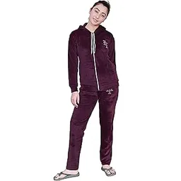 hainah Velvet Suit Tracksuit for Women | Solid Winter Dress for Women Track Suit Hood with Pajama Set Women Winter Wear-picture-46