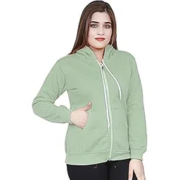 hainah Women’s Sweatshirt with Hoodies | Solid Women Winter Hoodie Zipper Jacket with Kangaroo Pockets | Fleece Hoodie for Women Winter Wear | Regular Fit Long Sleeve Women Hoodies-picture-10