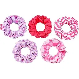 hair drama co. Co. Scrunchies for Women & Girls Anti-Hair-Breakage, Elastic Band Tie, Hair Ponytail Holder, Hair Tie, Hair Bow, Stylish & Trendy Scrunchies (Pack of 5)-picture-36