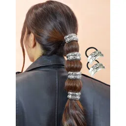 HAIR DRAMA CO. Women Set of 2 Embellished Ponytail Holders-picture-26