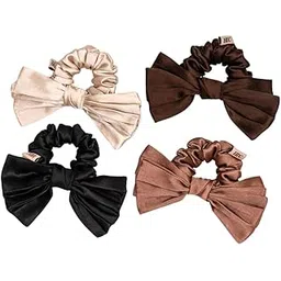 Hair Drama Co. Hair Scrunchies for Women | Ponytail Holder Scrunchies | Embellished Satin Scrunchies | Hair Scarf Scrunchies | Hair Bow Scrunchies | Gajra Scrunchies for Women | Fluffy Scrunchies-picture-14