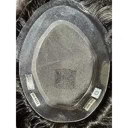 HAIRLAYER Australia Hair Patch for Men | Skin Base wig | 100% Human Hair with Single Knotting in 2 layer Net | 0.03mm PU Front (Natural Black) (8x6)-picture-13