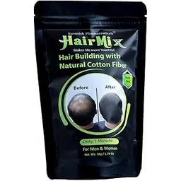 HairMix Hair Building With Natural Cotton Fiber - Dark Brown, Refill Pack - 50 g Hair loss Concealer for Men and Women, Instant Hair Thickener for thinning hair (Pack of 1)-picture-24