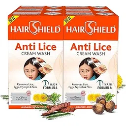 Hairshield Anti Lice Cream Wash (New Pack of 6 x 30ml) | Each Pack with New Big Lice Specialist Comb | Made with Guldaudi, Reetha & Shikakai | Effective for Kids, Men & Women | 1 Wash Formula-picture-13