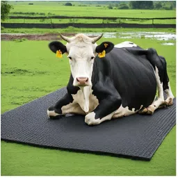 A32Black Cow Mat For all animals, BPA Free, Easy Clean And Waterproof Size 8*5 | Cow, Hamster Pet Mat-image-11