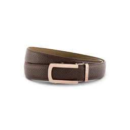 Halden Brown Theo Textured Formal Belt With Classic Rose Gold Matt Buckle-picture-47