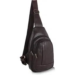 half moon Echelon Crossbody Sling Bag for Men Slim Vegan Leather Chest Bag for Men Women for Upto 8-inch iPad Small Shoulder Side Bag Water-resistant Mobile Passport Bag Travel Office-picture-43