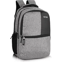 half moon Valex Unisex School Bag/ 15.6 inch 5 Compartment Laptop/College Bagpack/Office Back Packed for Unisex | School Bags for Boys Girls with Small Pockets & Laptop Compartment (Khadi Grey)-picture-21