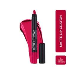 Half N Half Matte Velvet Soft 24h Super Stay Lip Crayon - Deep Magenta 11-image-12