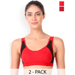 Halfspin Women Pack Of 2 Non Padded Full Coverage Sports Bra-picture-15