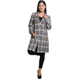 hallinton Tweed Checkered Coat For Women-picture-14