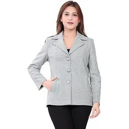 hallinton Women Winter Coats | Short Overcoat for Women | Stylish Button Closure Jacket for Casual | Formal Wear (no lining inside)-picture-48