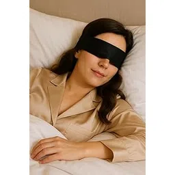 hallora Luxury Black Sleep Mask for Men & Women – Adjustable Blindfold for Sleeping, Travel, Meditation & Deep Rest – Ultra-Soft, Breathable Eye Cover Blocks Light – Satin Eye Mask for Comfortable Sleep-picture-34
