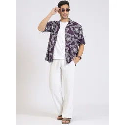 Hallstatt Life Floral Printed Cotton Casual Shirt-picture-34