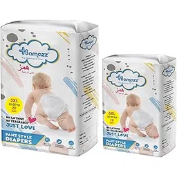 HAMAZZ Premium Extra Dry Baby Cum Adult Pant Diapers 5X-Large 5XL (35-50 kg) (55x85 Cms) 30 Count-picture-30