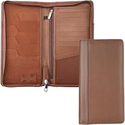hamelin Unisex Passport Holder with RFID Blocking Technology | Vegan Leather Passport Cover,Travel Document Organiser|Passport Wallet with 4 Passport Slots,8 Card Holder Slots|Passports Holder-Caramel-picture-30