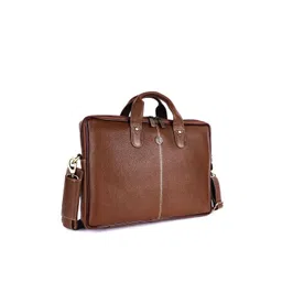 HAMMONDS FLYCATCHER Men Brown Leather Laptop Bag-picture-17