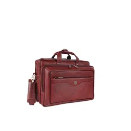 HAMMONDS FLYCATCHER Men Brown Leather Laptop Bag-picture-34
